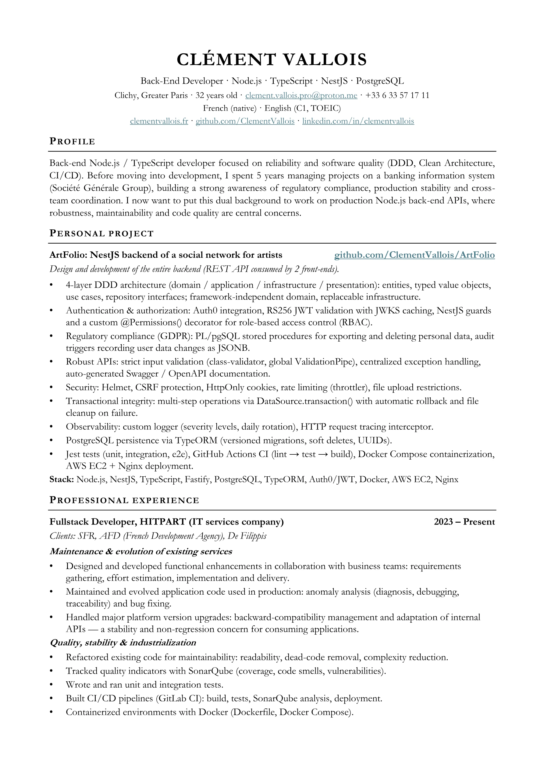 Resume · page 1